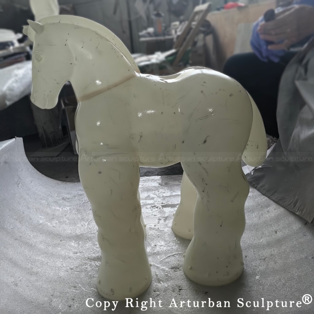 3D printed resin model of Botero fat Horse Sculpture