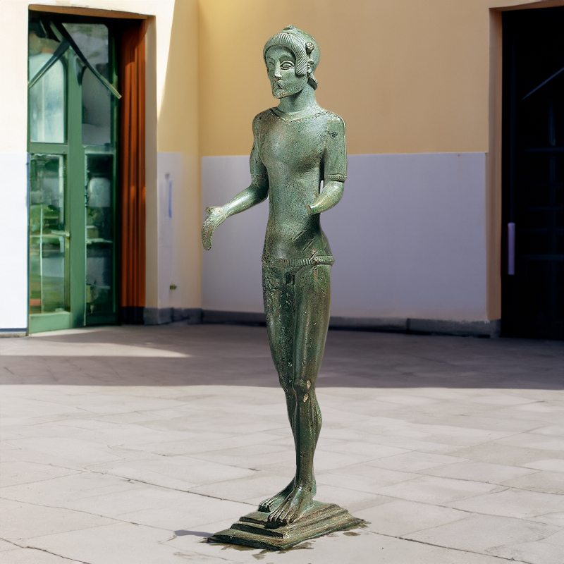 Archaic Style Greek Sculpture bronze Etruscan figure