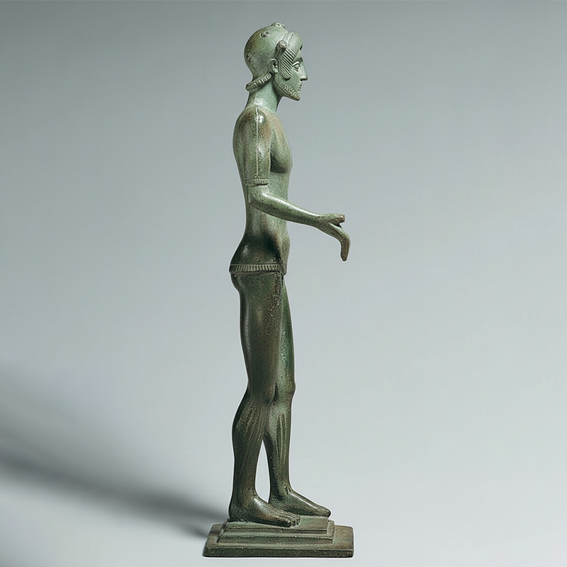 Archaic Style Greek Sculpture bronze statue