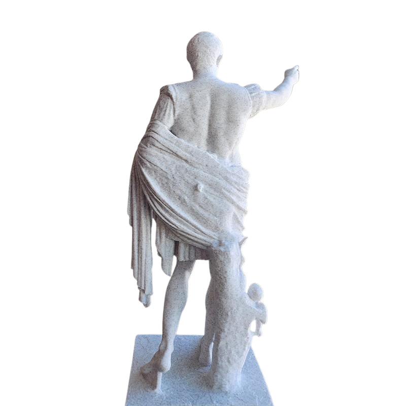 Augustus Marble Sculpture back view