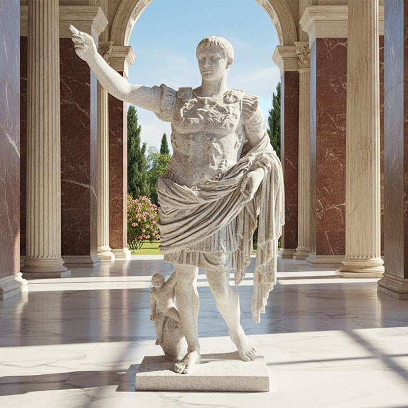 Augustus Marble Sculpture standing