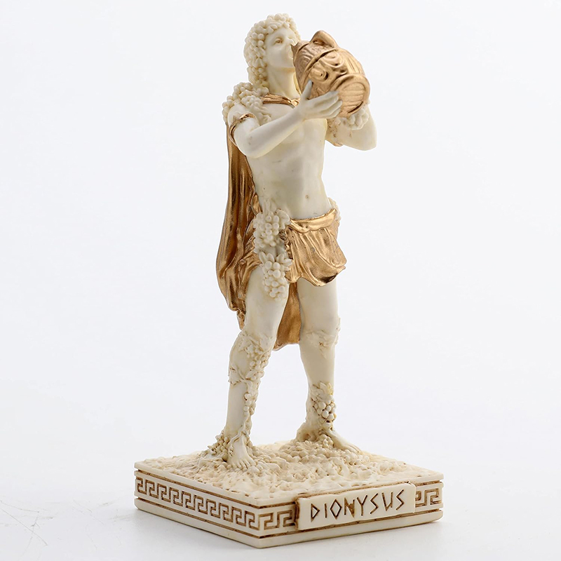 Bacchus Figurine marble statue drinking pose