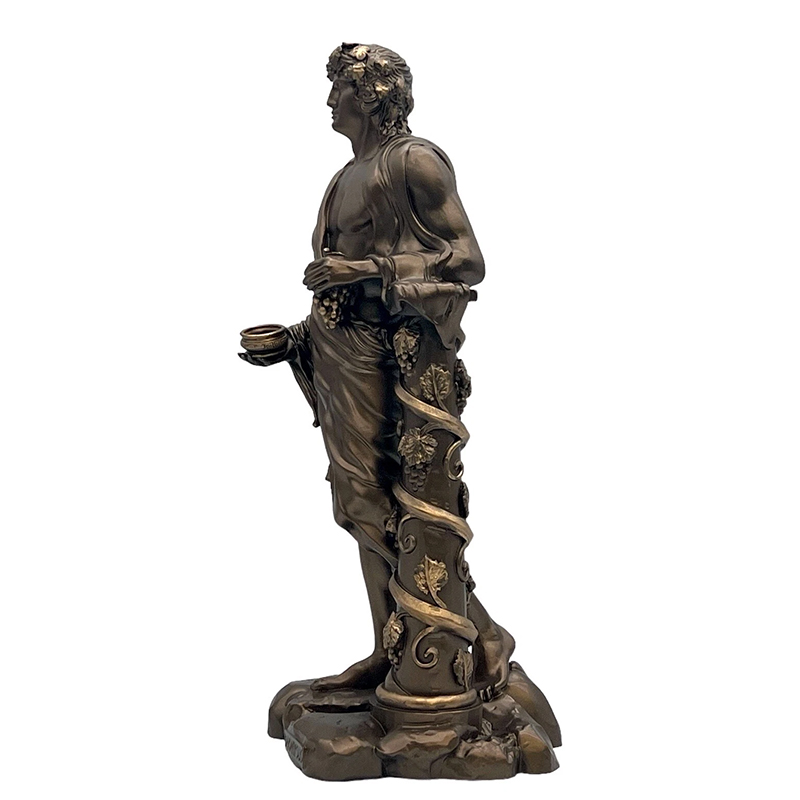 Bronze Dionysus Garden Statue side