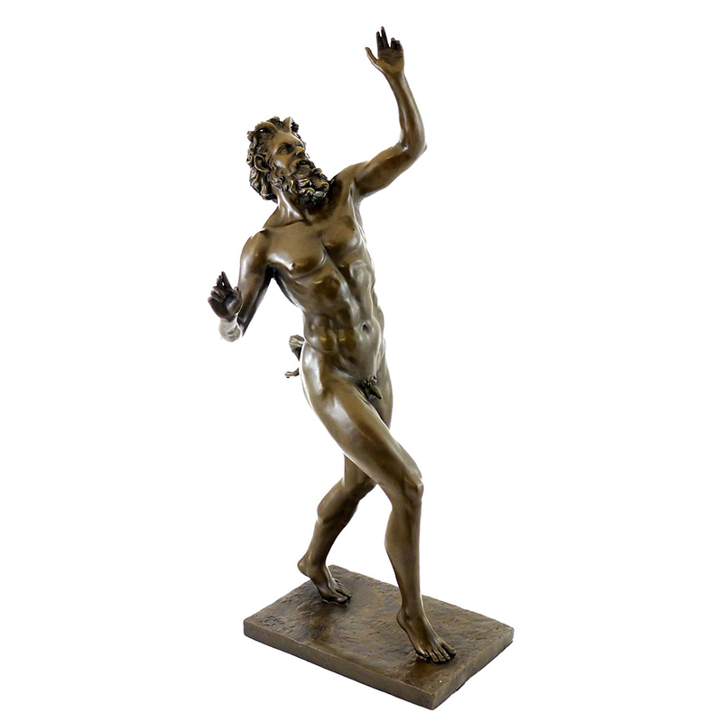 Bronze dancing Faun Sculpture
