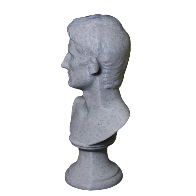 Bust Roman Emperor Augustus marble side profile
