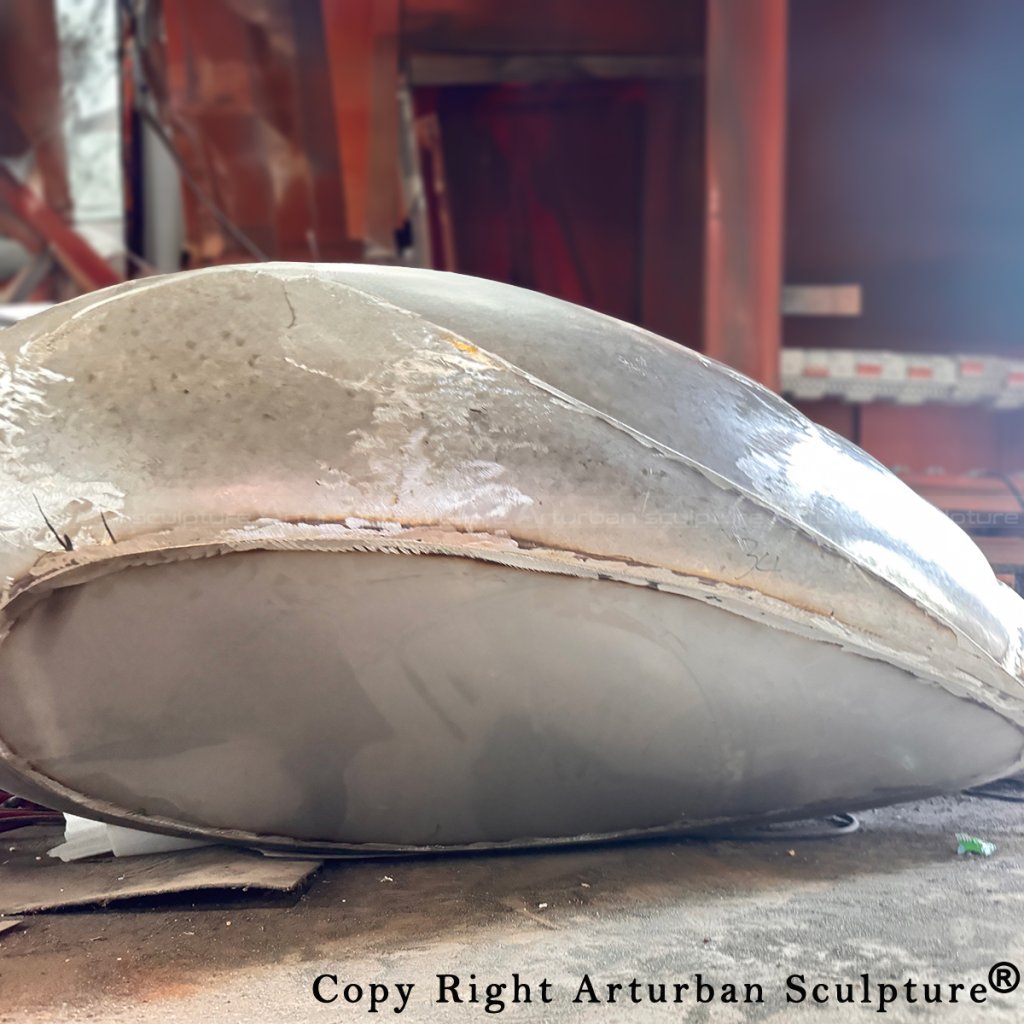 Butterfly sculpture forged cocoon body