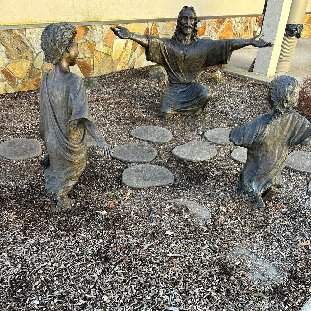 Come Unto Me sculpture at Catastrophic Illness in Children Relief Fund