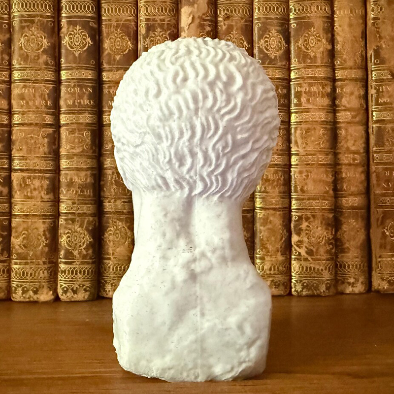 Constantine Head Statue marble back view