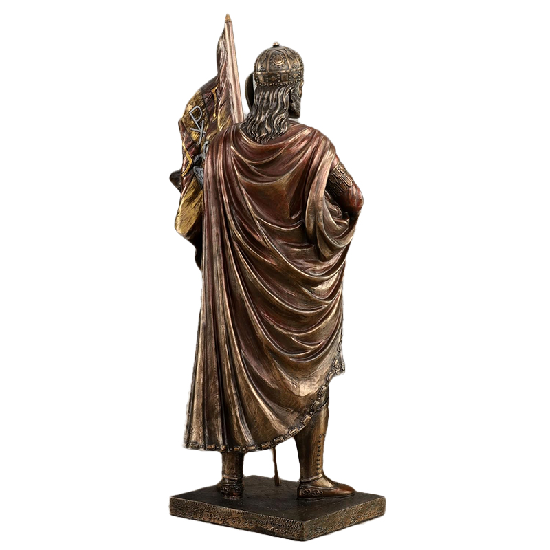 Constantine XI Palaiologos Statue bronze rear view