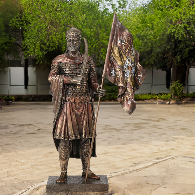 Constantine XI Palaiologos Statue outdoor