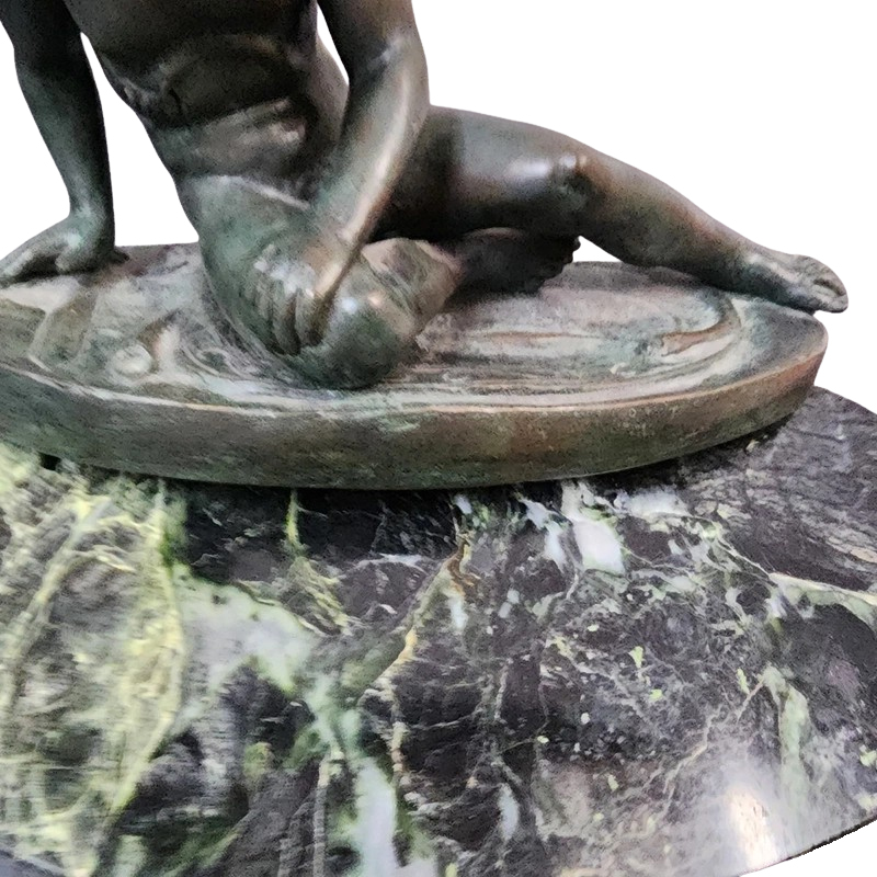 Detail of Sculpture the Dying Gaul bronze base