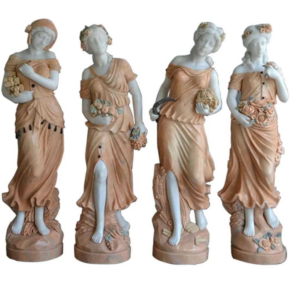 Detailed Season Statues in marble2