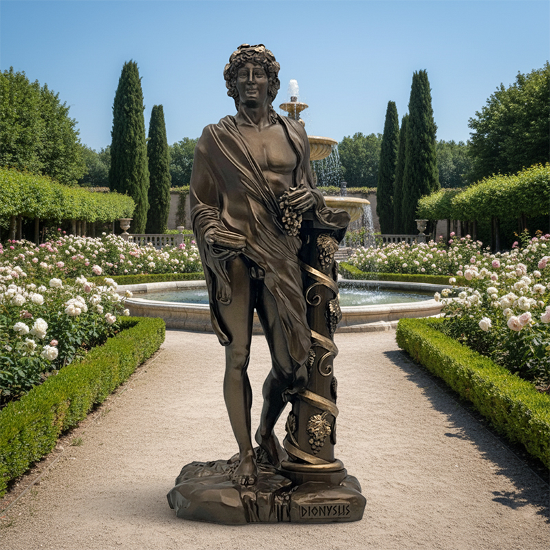 Dionysus Garden Statue bronze front view