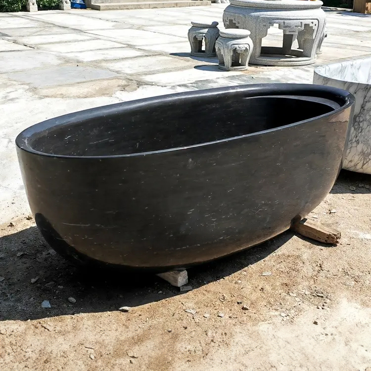 Elegant Oval Marble Bathtub Design