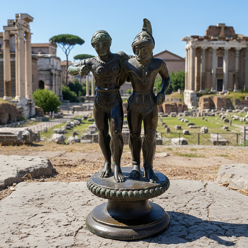 Etruscan Figurines bronze warrior figures