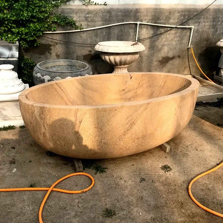Free Standing Oval Tub luxury marble soaking tub