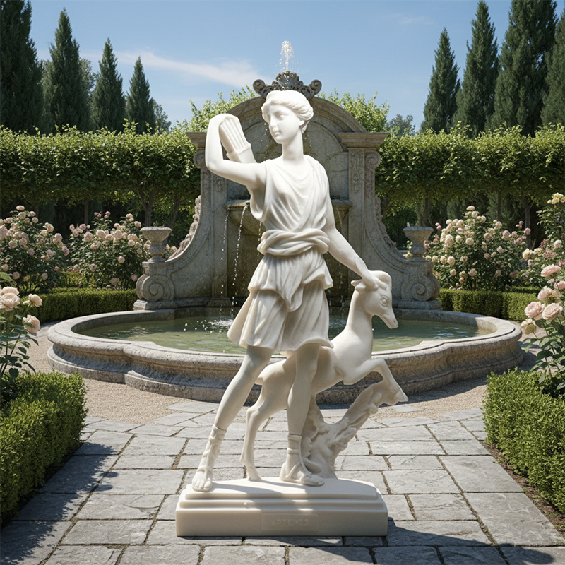 Greek Goddess Diana Statue marble garden