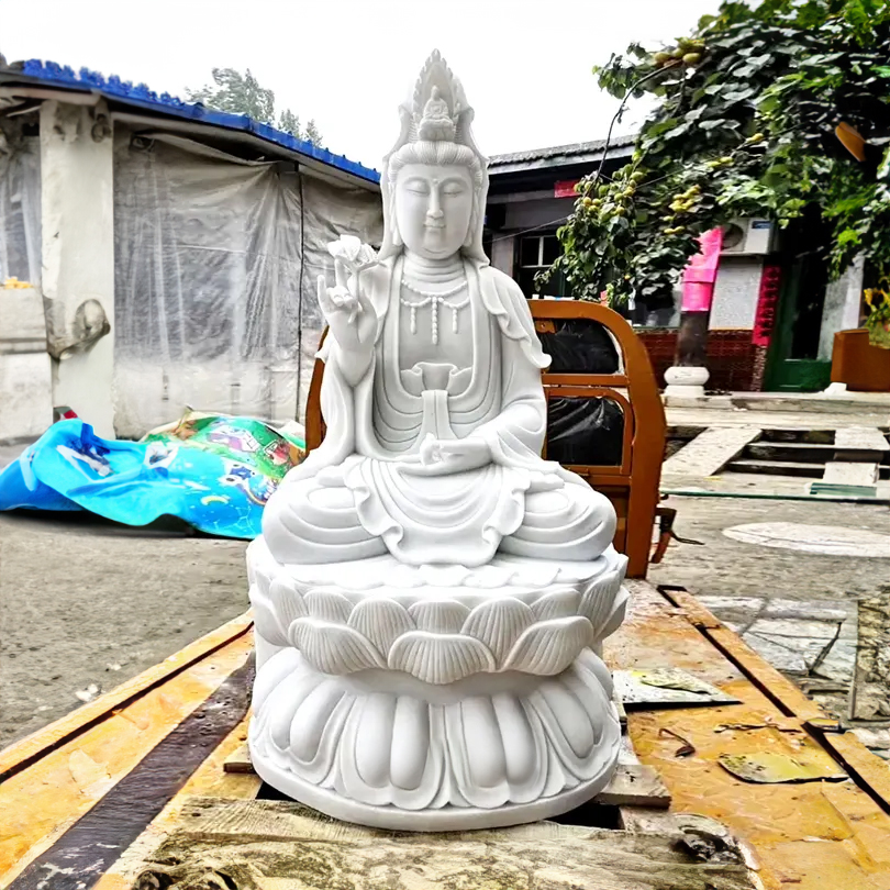 Guanyin Bodhisattva Statue outdoor marble statue