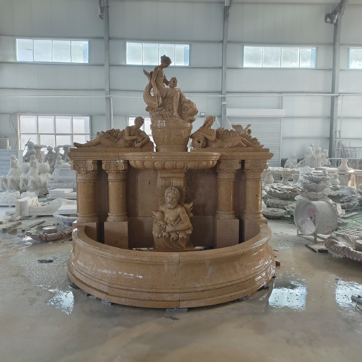 Large marble Roman architectural Wall Fountain
