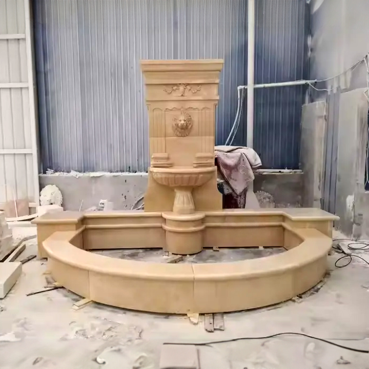 Lion Head Wall Fountain Outdoor Garden