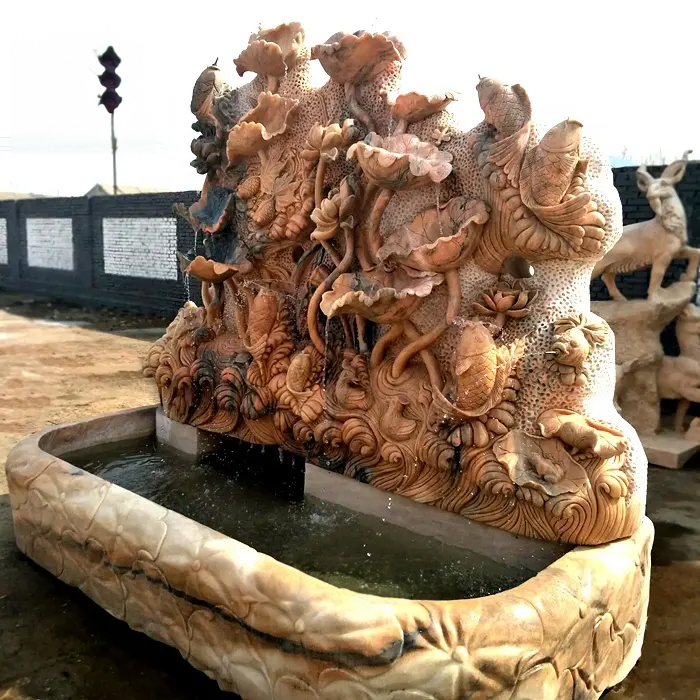 Lotus Leaf Fountain Stone Water Feature