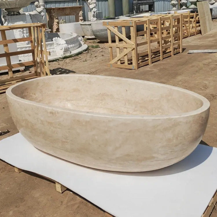 Marble Freestanding solid stone bath tub