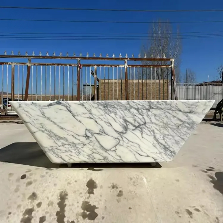 Modern Freestanding Bath Rectangle marble tub