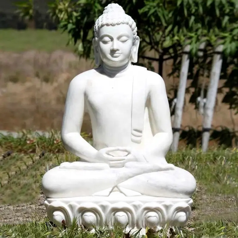 Outdoor Gautama Buddha Sculpture with lotus base