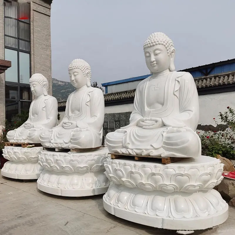 Outdoor Seated Buddha Sculpture lotus base
