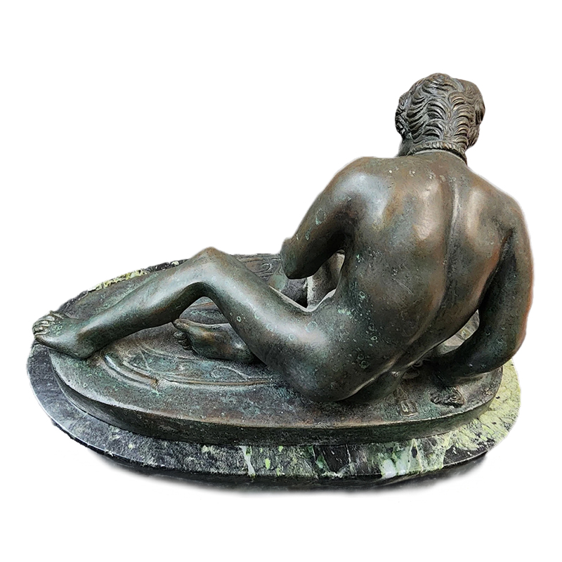 Rear view of Sculpture the Dying Gaul bronze statue