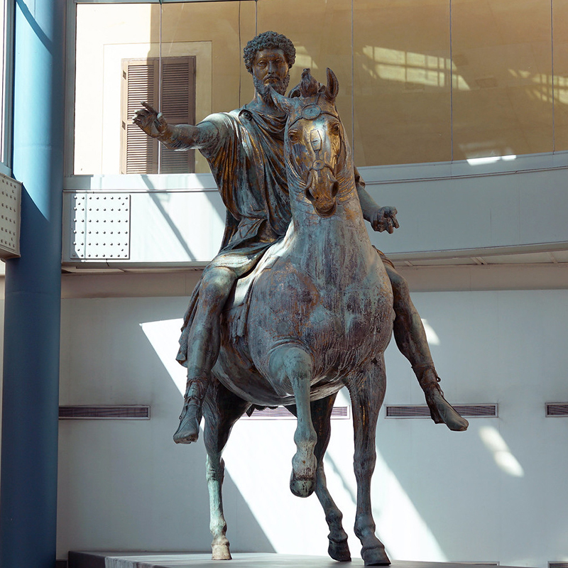 Sculpture Marcus Aurelius bronze classical artwork