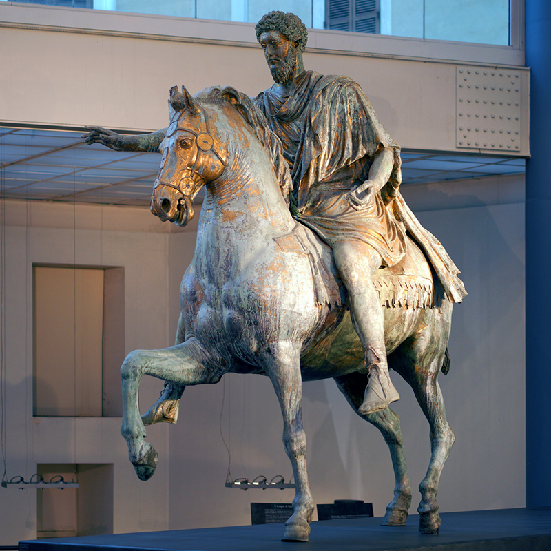 Sculpture Marcus Aurelius bronze equestrian statue