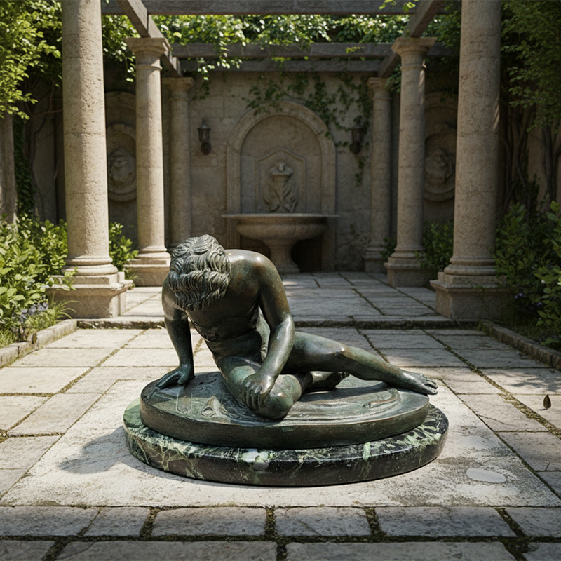 Sculpture the Dying Gaul bronze warrior reclining