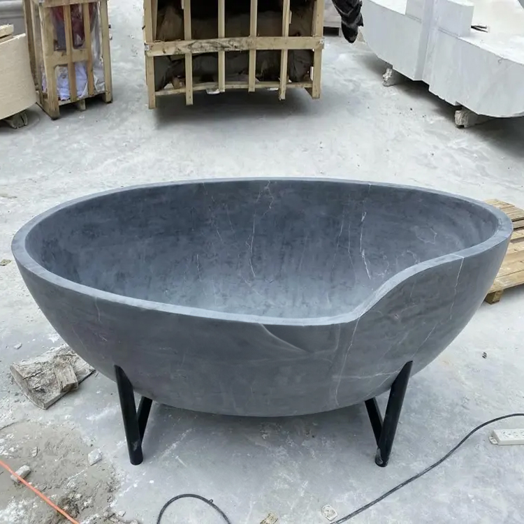 Sleek Free Standing Bath Stone design in gray