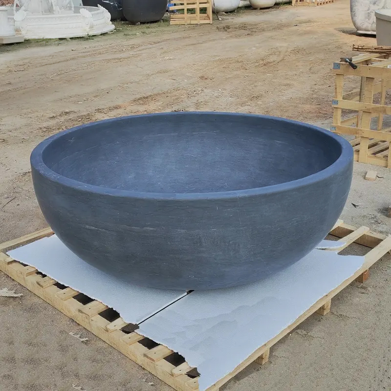 Sleek Round Marble Bathtub with minimalist style