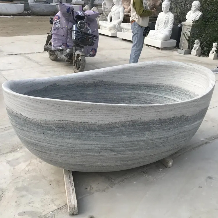 Stone Free Standing Bath with smooth curves