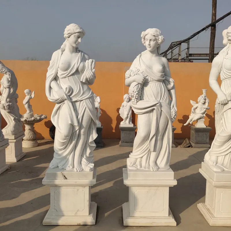 Summer and Automn Goddesses in marble