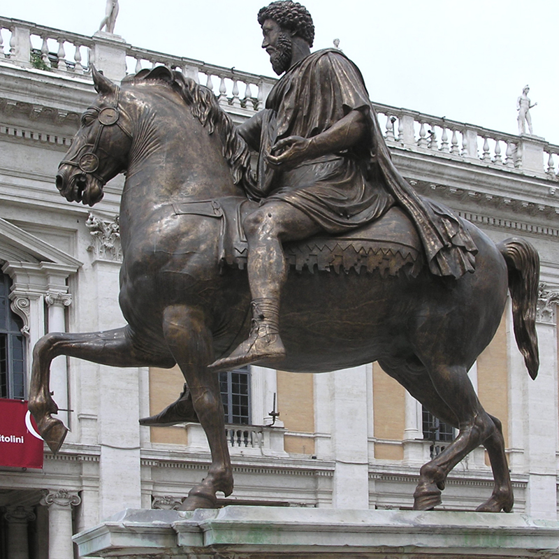 The equestrian Statue of Marcus Aurelius bronze
