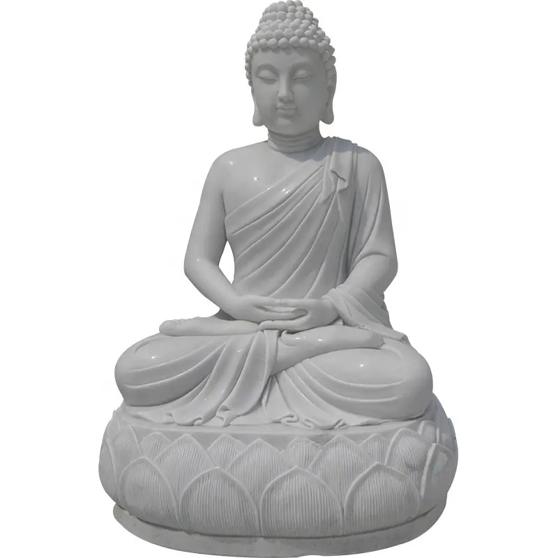 Tibetan Shakyamuni Buddha Statue seated marble
