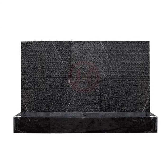 black Modern Wall Mounted Water Feature