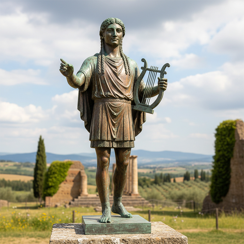 etruscan statue of apollo bronze figure outdoor
