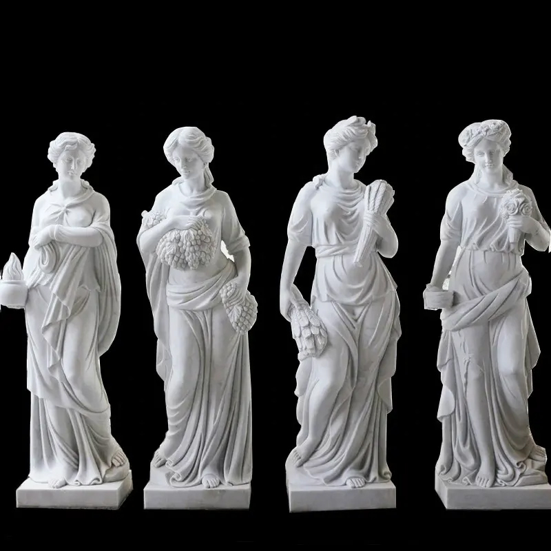 marble Four Seasons Sculpture studio presentation