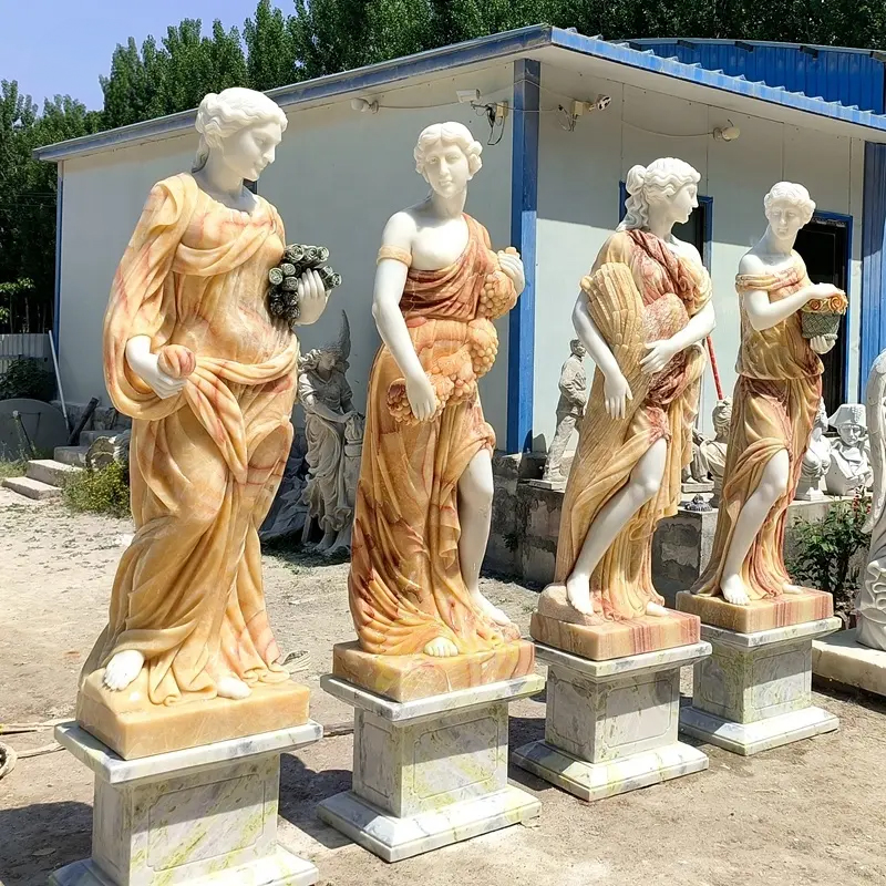 the Four Seasons Garden Statues with grapes, flowers