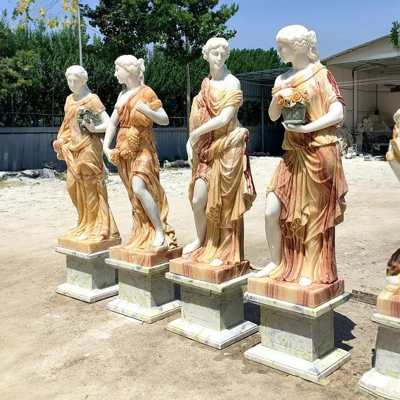 the Four Seasons Garden marble Statues