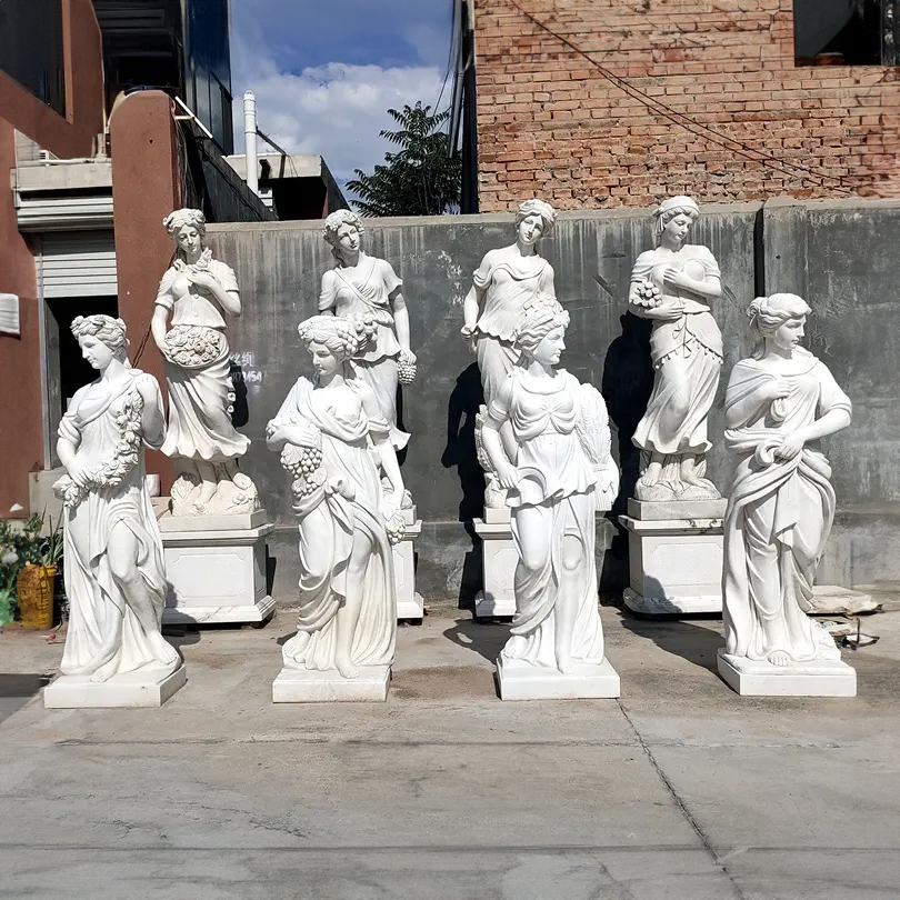 white marble Four Seasons Statuary