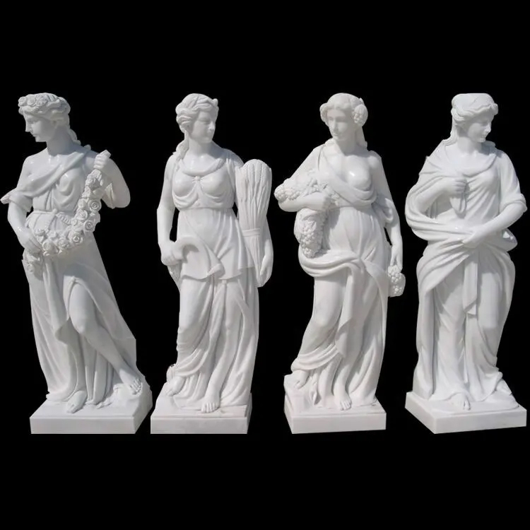 white marble Four Seasons goddess statues