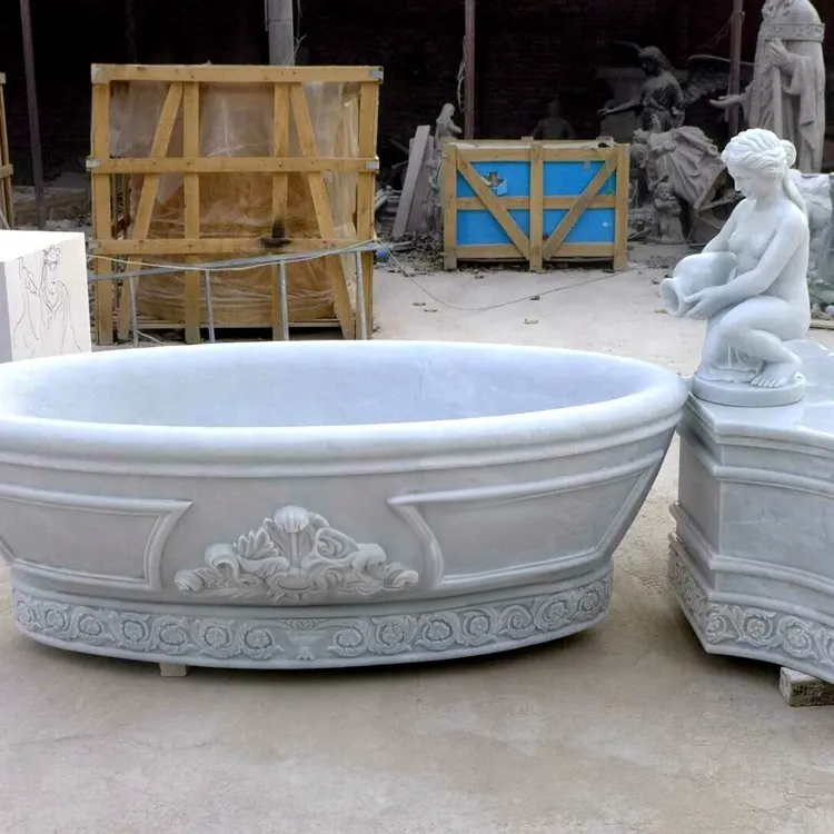 Figurative marble Traditional Free Standing Bath