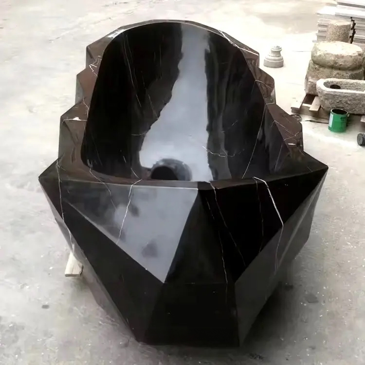 Luxury marble Geometric Freestanding Tub