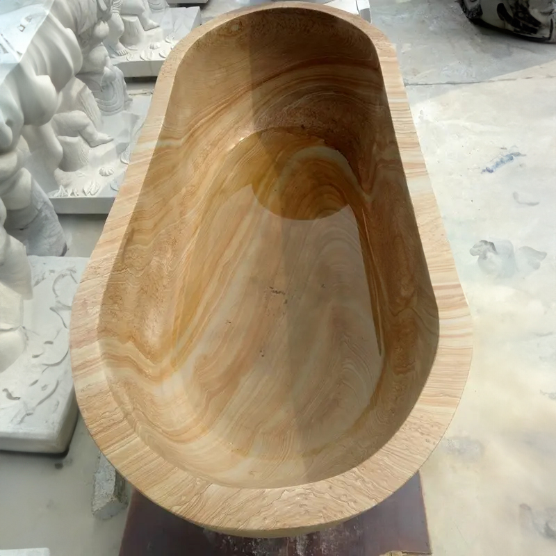 Luxury marble Modern Oval Bathtub