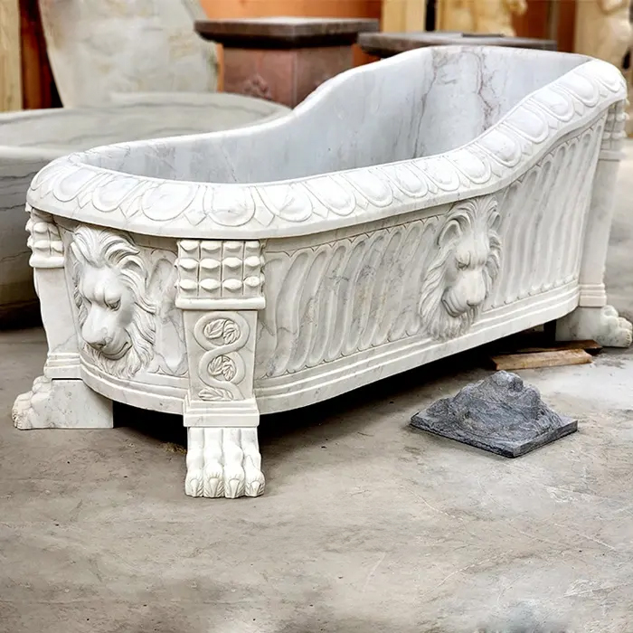 Marble Bathtub With Lion Head design